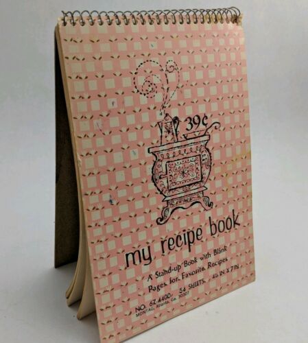 Vintage My Recipe Book Stand Up Recipe Journal Rare Never Used NOS 4.5 X 7