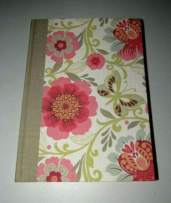 PINK SUMMER COLONY FLORAL BLOOMS FABRIC HARDCOVER JOURNAL