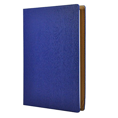 Littfun A5 Journal 200 Pages Wood Grain Leather Notebook 3 Color Optional Blue