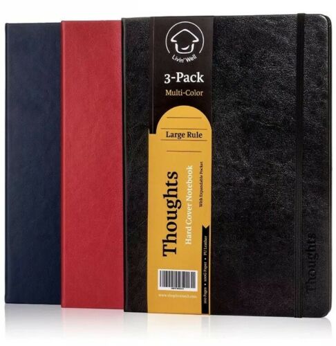 Journal Notebook Three Pack Faux Leather W/Calendar