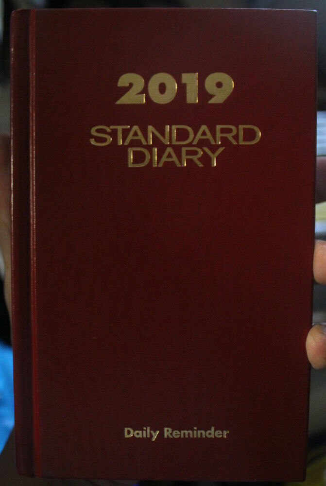 Standard Diary Recycled Daily Reminder, Red, 4 1/8 x 6 5/8, 2019