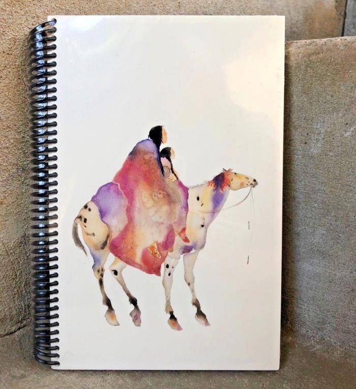 Carol Grigg Watercolor First Nations Mother Child Paint Pony Blank Journal NEW