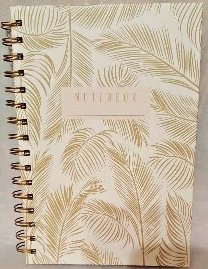 C.R. GIBSON Spiral Golden Palm Notebook Blank Journal 160 Pages New