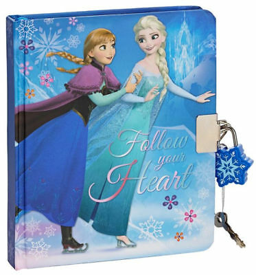 Disney Frozen Queen Elsa Anna Follow Your Heart Diary with Lock Key Journal Olaf