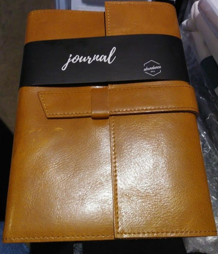 Abundance Gifts LEATHER JOURNAL REFILLABLE Writing Notebook Flat Lined Notebook