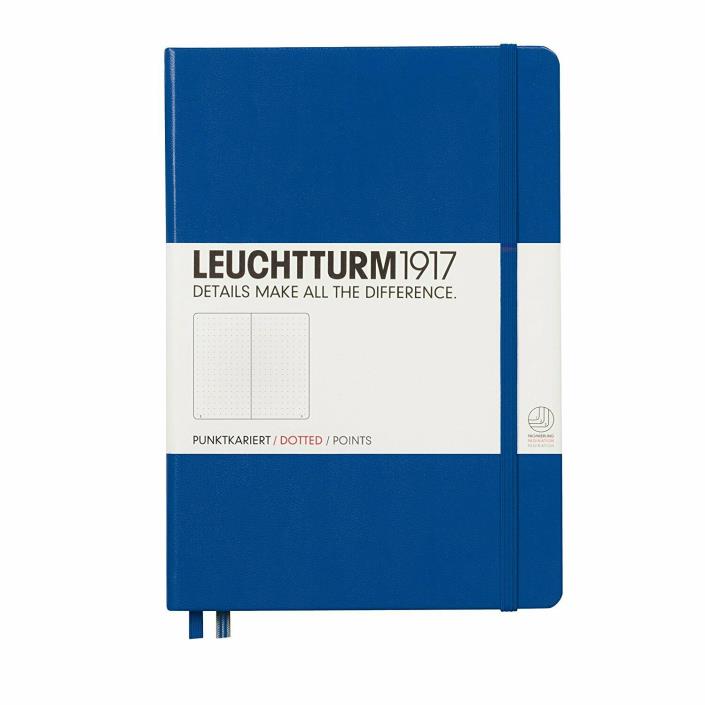 Leuchtturm 1917 Royal Blue Hardcover Medium dotted Notebook dot grid journal NEW