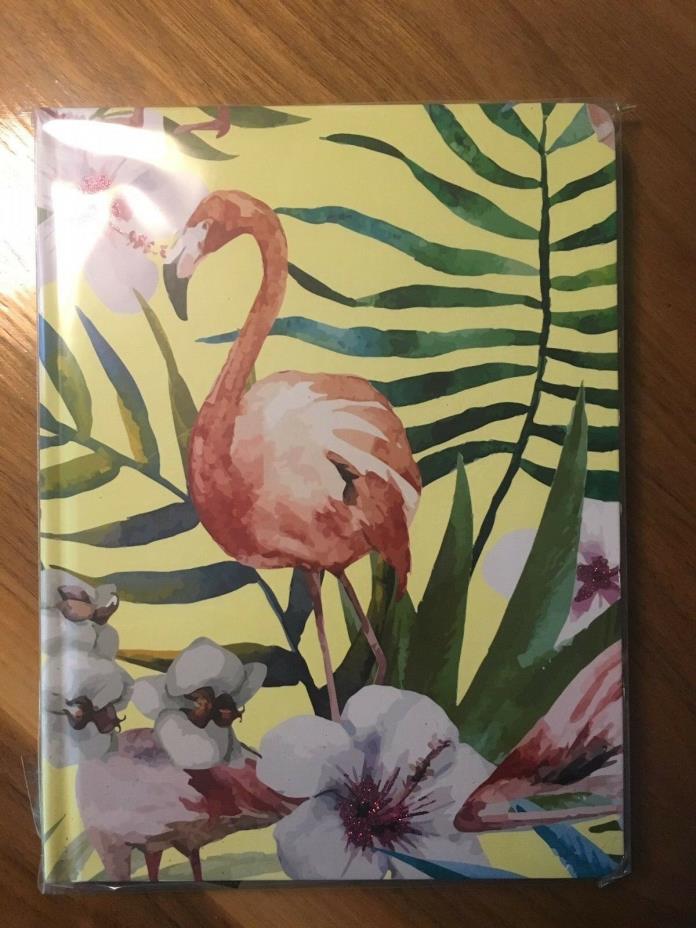 D.L. & Co. Flamingo with Glitter Design Cream Journal 96 pages NEW & Sealed