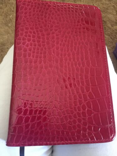 Red Faux Alligator Padded Hard Cover Journal