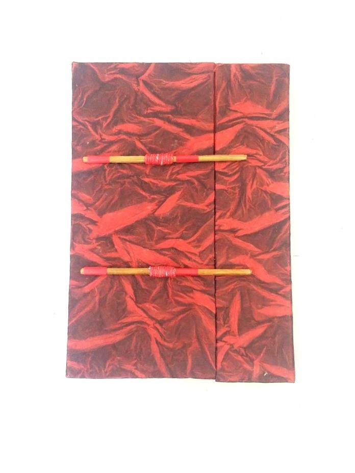 Handmade Red Stick Journal Notebook Diary Nepal Daphne Bush Bark 8 x 6 NEW