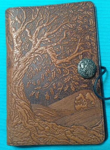 Oberon Design Leather Journal Cover  Tree of Life  6” X 9” USA Made