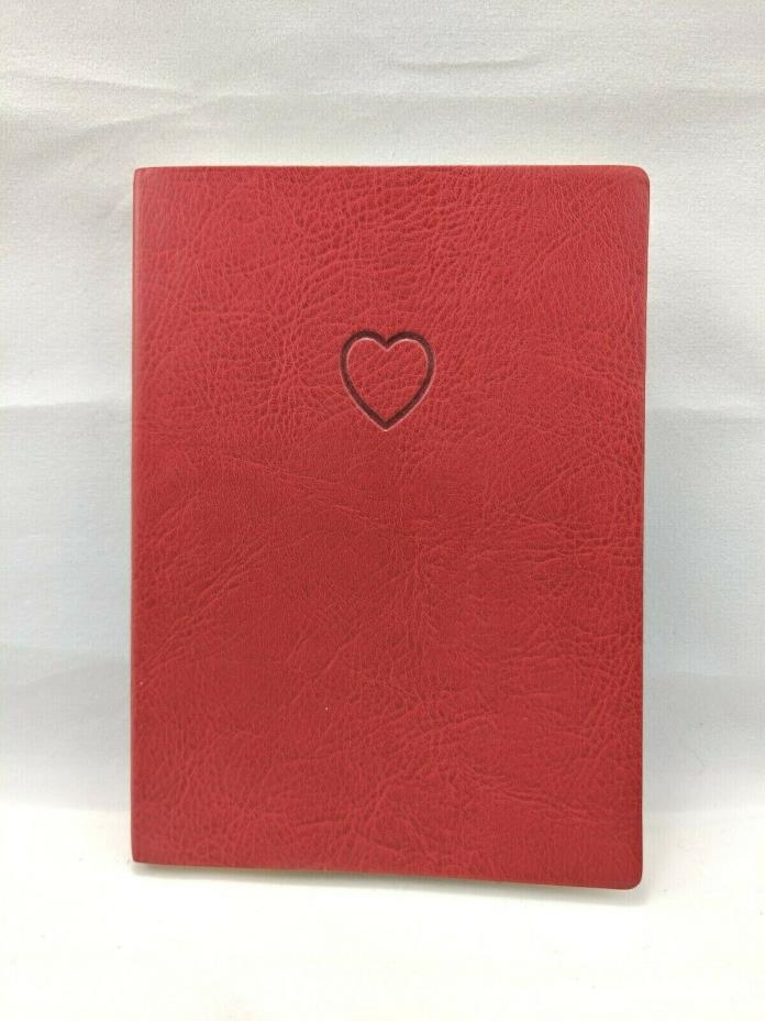 Red Heart Diary / Journal Blank - Lined Pages