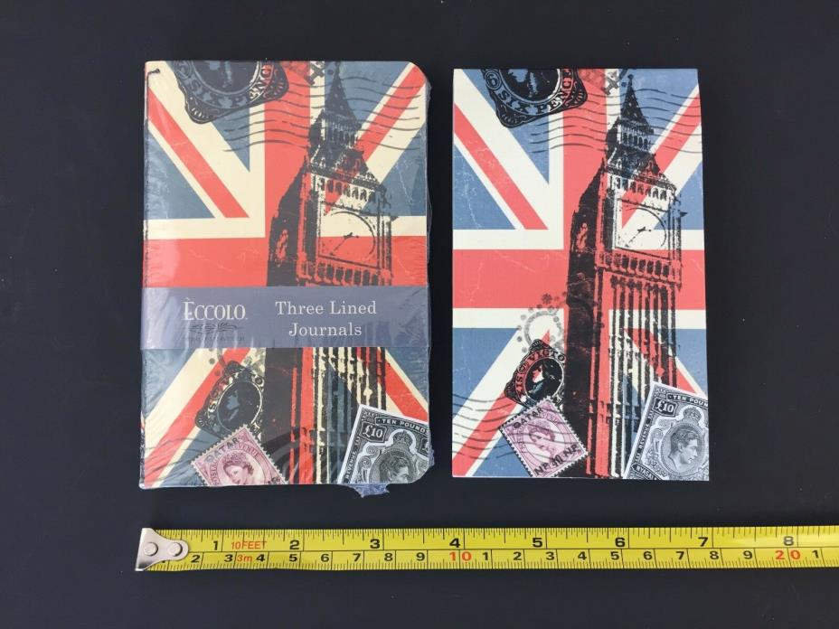 Big Ben London England Lined Page Notebook Journal Memo List Pad LOT X 2 Eccolo