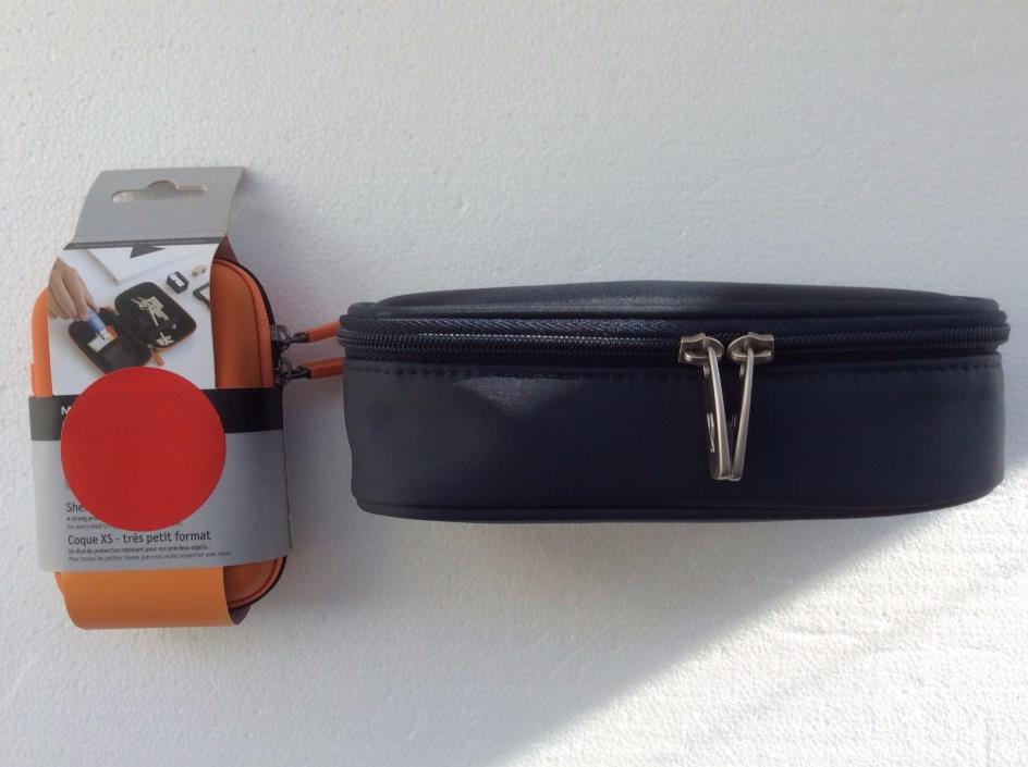 NEW Moleskine Shell Bright Orange Travel Case + Navy Travel Case