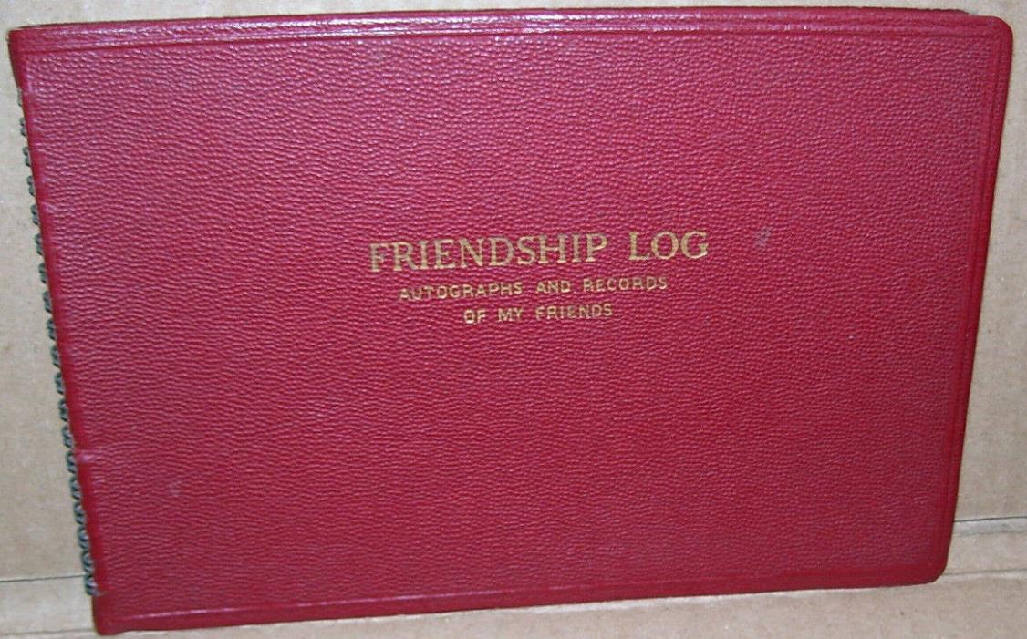 Vintage Friendship Log, Autographs, Records of certain days 1947/48 Diary