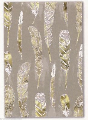 NB19 Notebook Journal by Molly & Rex 6x9 ~ Metallic Gold Feathers III