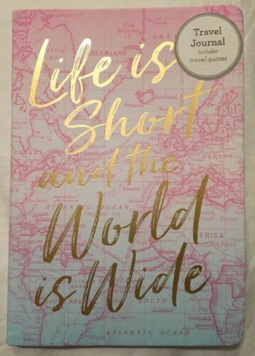 New! Eccolo “Life Is Short and The World is Wide” Travels Journal with Quotes