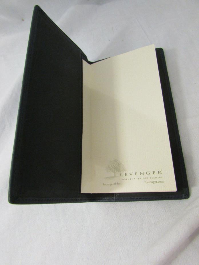 NEW Levenger Pocket Notebook Blue Leather 6-7/8