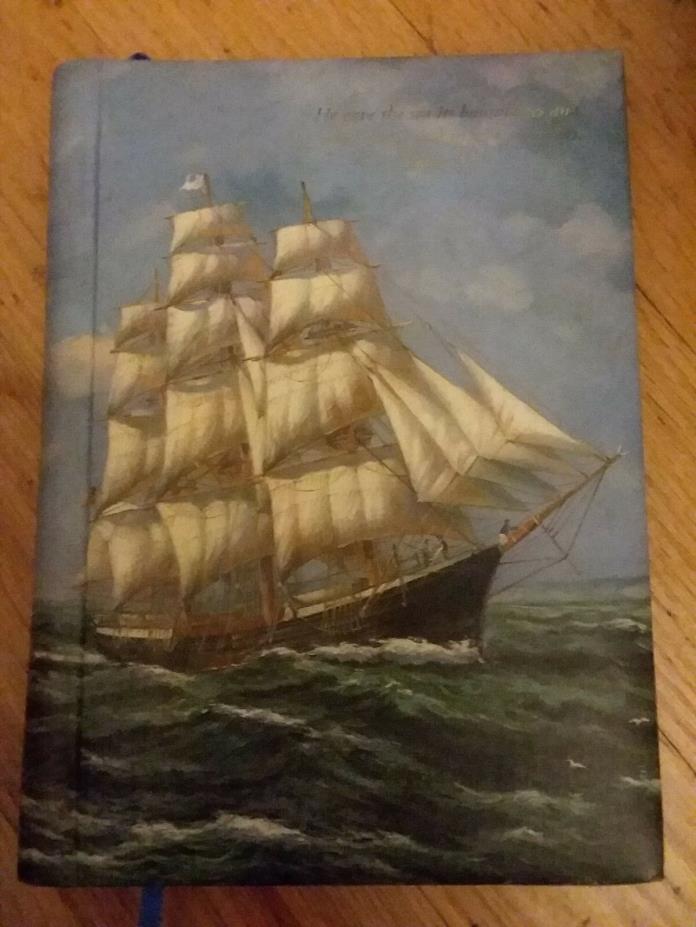 Blank Journal Tall Ships Rhapsody Brand Sprial Bound Hard Cover Lined Religious