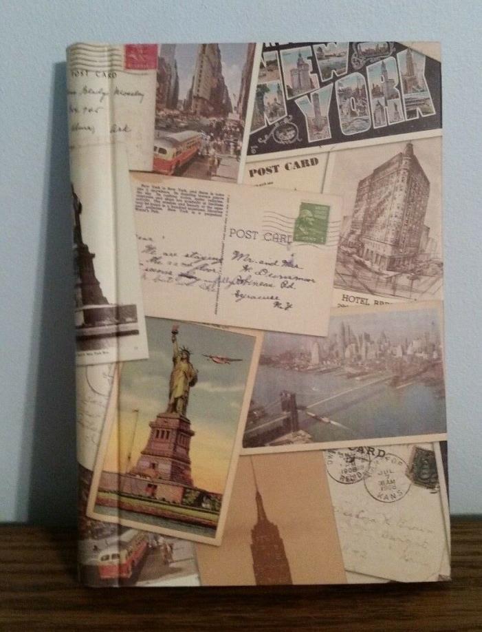 Postcard Cover Blank Pages Notebook Note Trip Journal Diary DIY Spiral bound