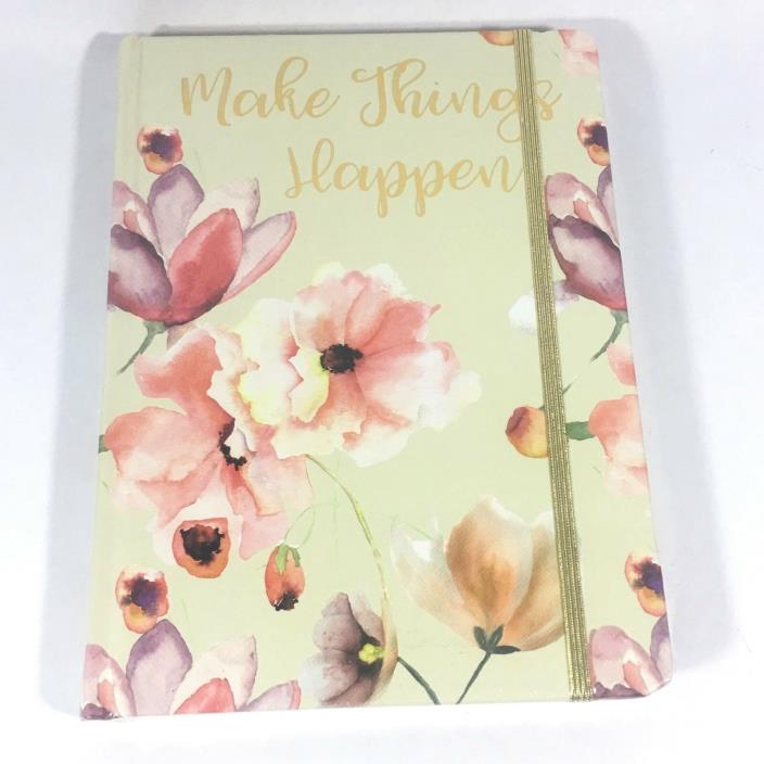 Writing Journal Notebook Floral Inspirational Quote 100 Lined Sheets Hardcover