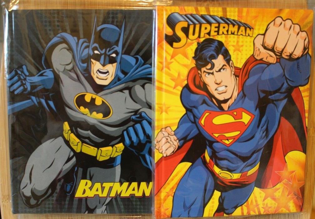 2 NEW DC Super Heroes Superman Batman Journal 40 Pages (Set of 2)