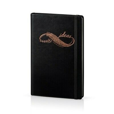 PETANI Luxury Black Notebook Boasts 194 pages with 100 GSM thickness (Black)