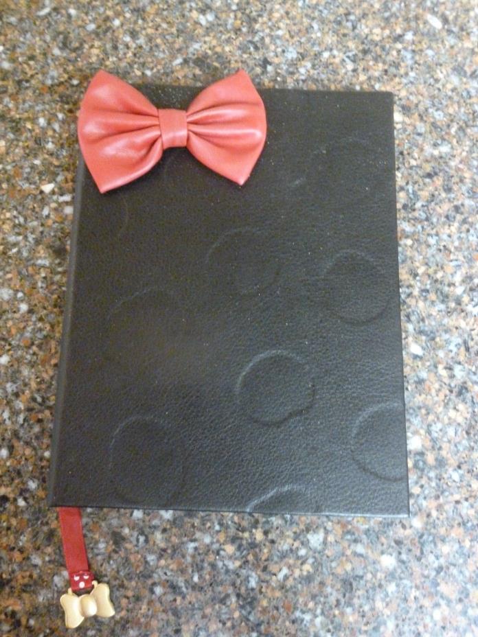 Disney Store Minnie Mouse Journal Signature Collection 2016 Red Faux Leather Bow