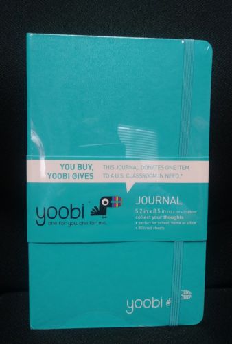 Yoobi Light Blue Journal NEW 5.2 Inch by 8.5 Inch