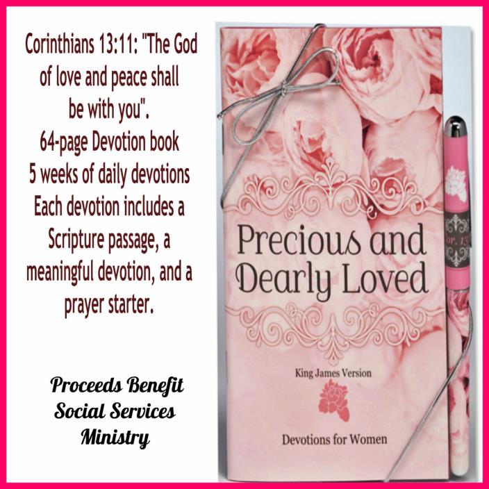 Precious and Dearly Loved Christian Devotion Book & Pen Gift Set (4.25