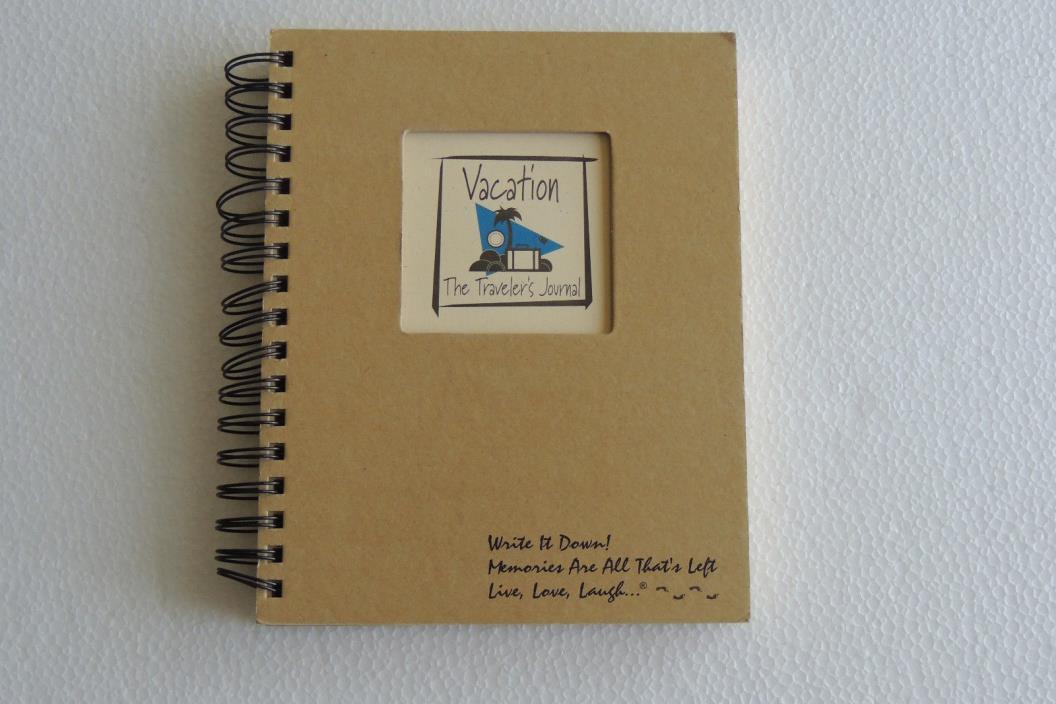 Vacation ~The Traveler's Journal - Kraft Hard Cover prompts on every page, paper