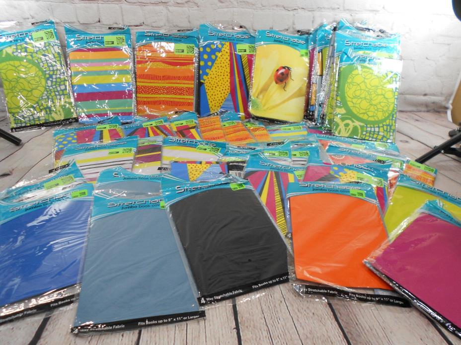 Stretchable Book Covers Lot of 50 Jumbo Size 9 x 11 Kittrich