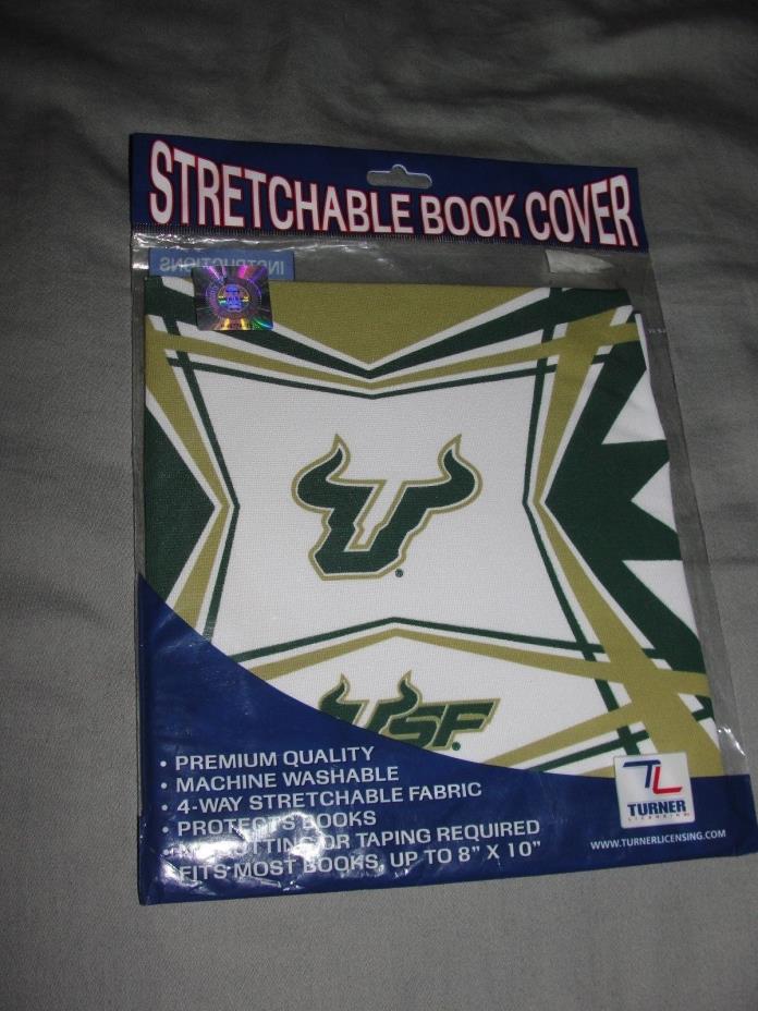2 in pack USF South Florida Bulls Fabric Stretchable Book COVER BOOKS TO 8 X10