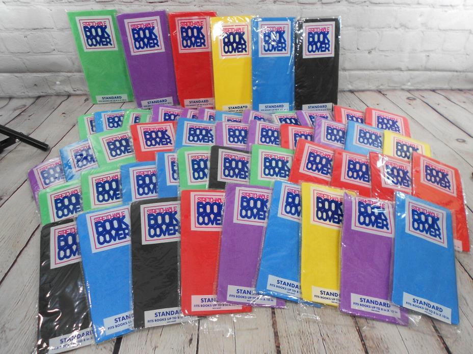Stretchable Book Covers Lot of 50 Standard Size 8 x 10 Solid Colors