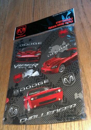 Dodge Stretchable Fabric Book Cover Viper SRT 10 Challenger School College Car