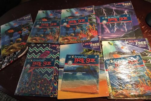 Lot of 6 Extreme Book Sox Book Covers W/Matching Book Sox Portfolios