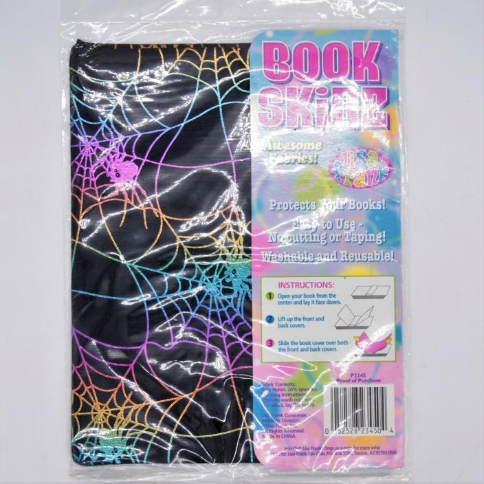 Lisa Frank Book Skinz Book Cover Black Spider Web Rainbow Glitter