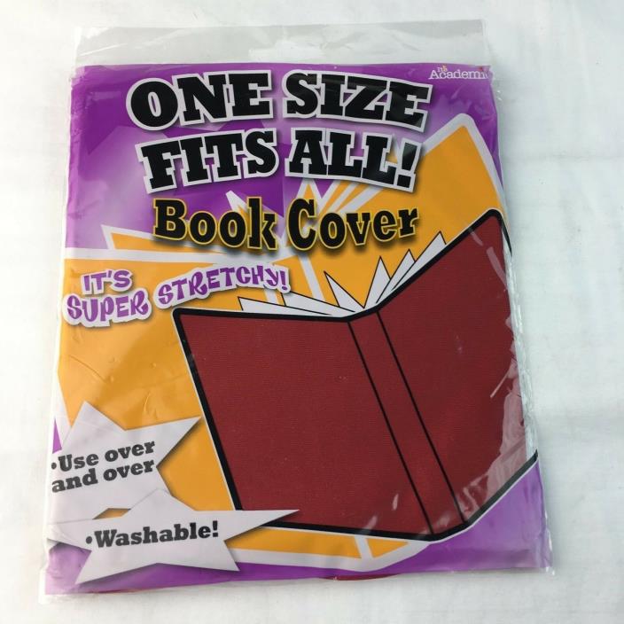 Fabric Book Covers Its Academic Stretchable One Size Fits All  Red Reusable