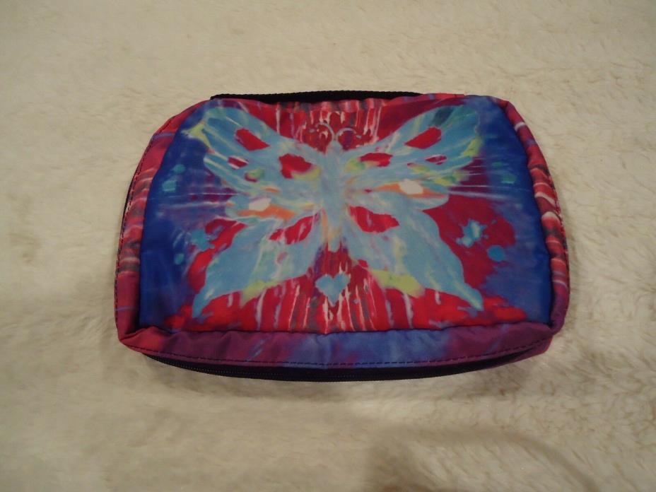 GREGG GEAR BUTTERFLY TIE DYE BIBLE BOOK ZIPPERED COVER WITH POCKETS SIZE MEDIUM