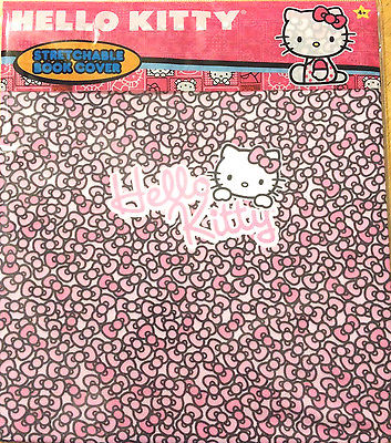 NEW Sanrio Hello Kitty Pink Book Cover Leopard Fabric Washable School Scrapbook