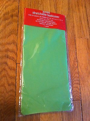 2010 Target Jumbo Stretchable Bookcover Book Cover Reusable Washable Lime Green