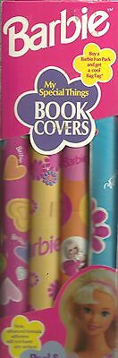 Vintage 1999 Barbie Peel n' Stick Book Covers - Pack of 4