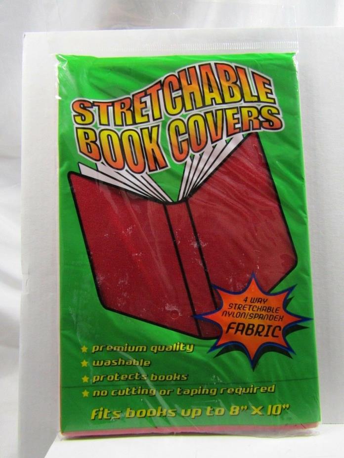 Antimicrobial RED Stretchable Fabric Book Cover **GREAT FOR TEXTBOOKS**