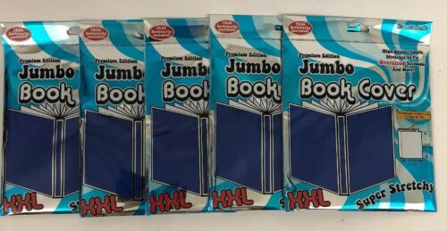 It's Academic XXL Jumbo Book Cover Stretches to Fit 10 x 15 Books -  Blue Qty 5
