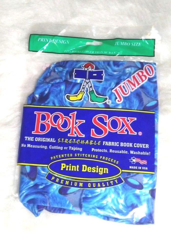 Blue,Book Sox Jumbo The Original Stretchable Fabric Book Cover