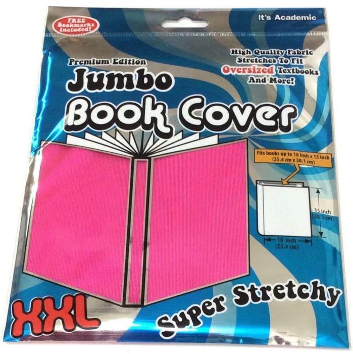NEW  Jumbo Book Cover It's Academic Premium Edition XXL Stretchable Fab =NEON PI