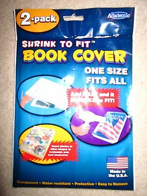 Shrink to Fit Book Covers, One Size Fits All, Heat Shrink 2 covers