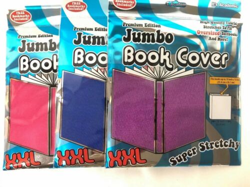 *NEW* Premium Edition Jumbo Super Stretchy Book Cover - Lot of 3 Colors