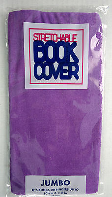 Book Binder Cover NIP Stretchable Jumbo Fits Up to 10.5 x 11.5 in. Solid Purple