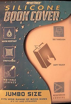 Kittrich Jumbo Silicone Book Cover Blue Tint Water Resistant J-50007-01 NEW