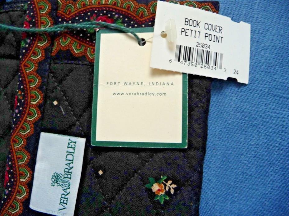 Vera Bradley NWT Book Cover Vintage and NEW RARE INDIANA TAG Black Pink Roses